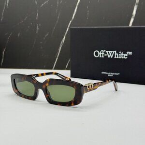 NEW OFF-WHITE OERI13C RENTON 6055 SUNGLASSES WOMEN OVAL HAVANA EYEWEAR